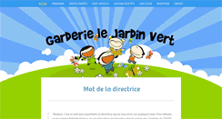 Desktop Screenshot of garderielejardinvert.com