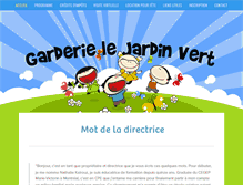 Tablet Screenshot of garderielejardinvert.com